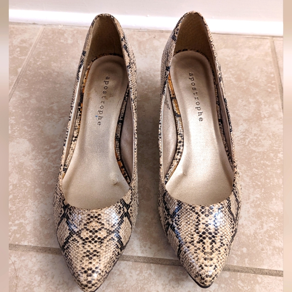 90s Snake Print Pump - Apostrophe - Size 7.5